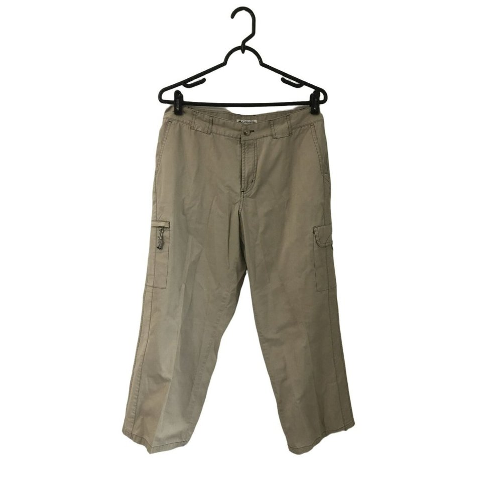 Columbia Tan Outdoor Hiking Cotton Cargo Capri Pants Womens Size 10